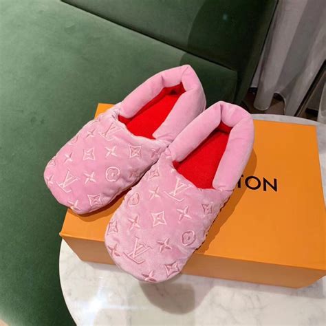 pink louis vuitton slippers.